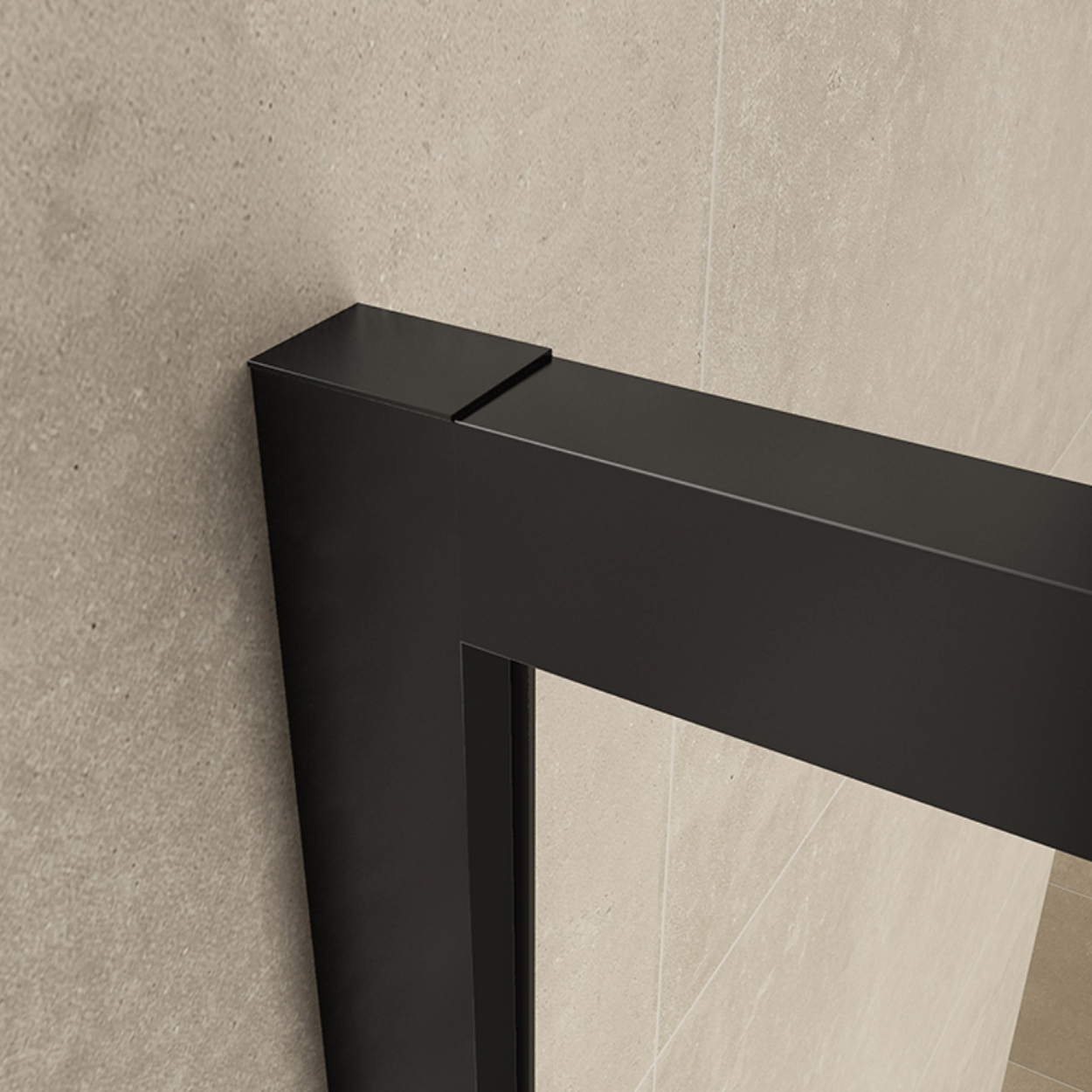 Wiesbaden Maaz Inloopdouche met raster 10mm NANO Helder Glas / Mat Zwart